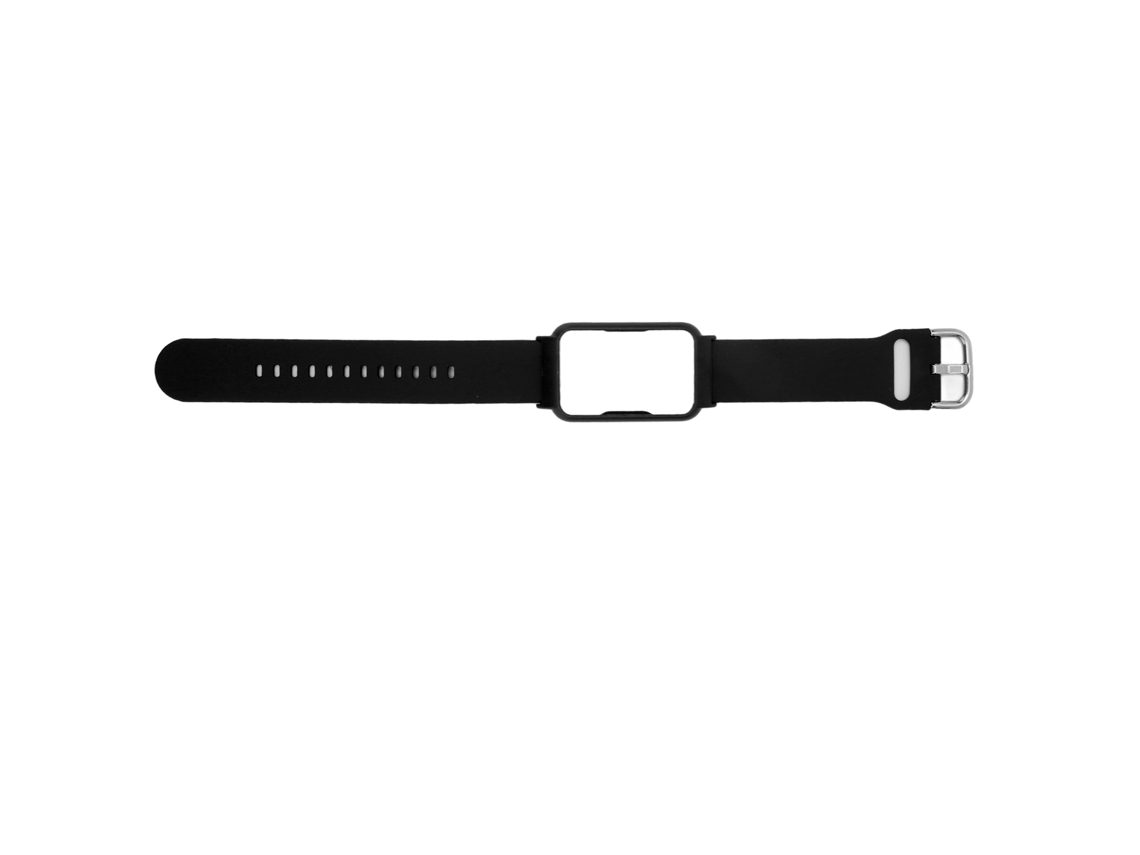 Pulsera De Silicona Ligera Y Ajustable Con Funda Para Oppo Free Watch, Color Negro, 20 Mm