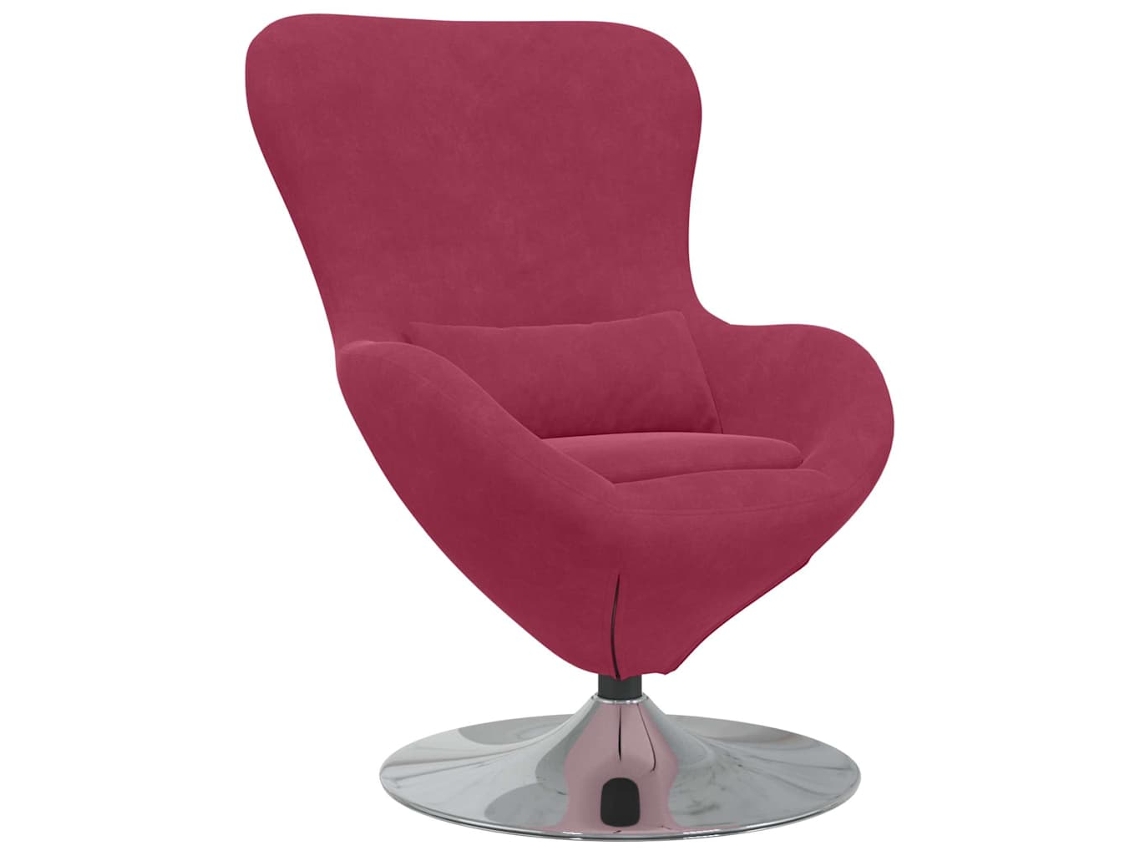Maison Exclusive - Sillón Huevo Rojo Vino Terciopelo