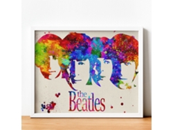 Póster NACNIC de la Banda de Música The Beatles (Caras) en Estilo Explosión de Color . Papel 250 Gr Alta Calidad.