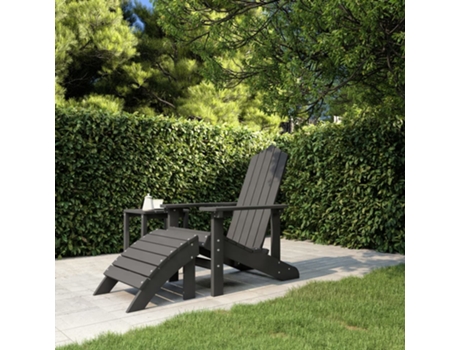 Silla de jardín VIDAXL Antracita Polietileno (73x83x92 cm)