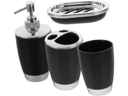 Té, 4 Piezas De Artículos De Baño: Soporte Para Cepillo De Dientes Y Jabonera, Botella De Loción, Diseño Ergonómico.