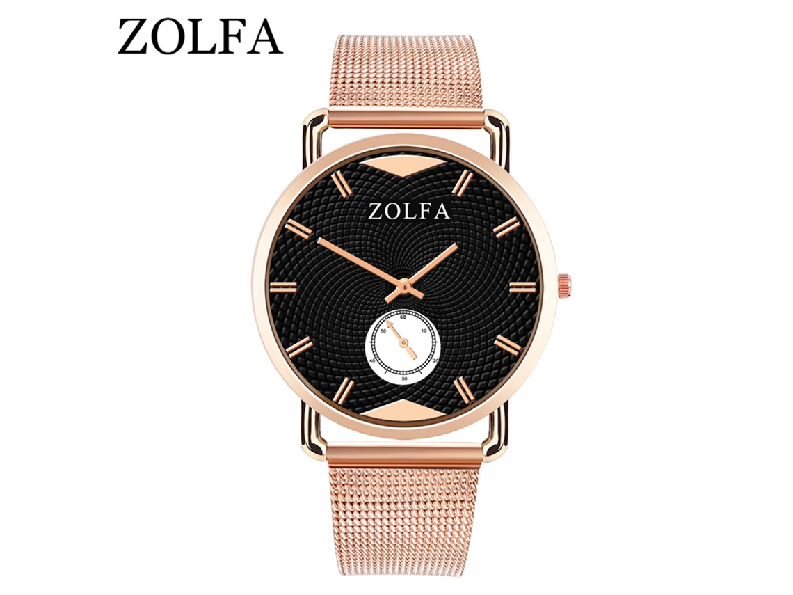 Reloj De Cuarzo Para Hombres Con Dial Redondo Reloj Casual Elegante Oro Rosa