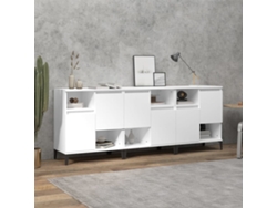 Aparador de 3 piezas | Vitrina buffet 60x35x70 cm, derivado de madera, blanco