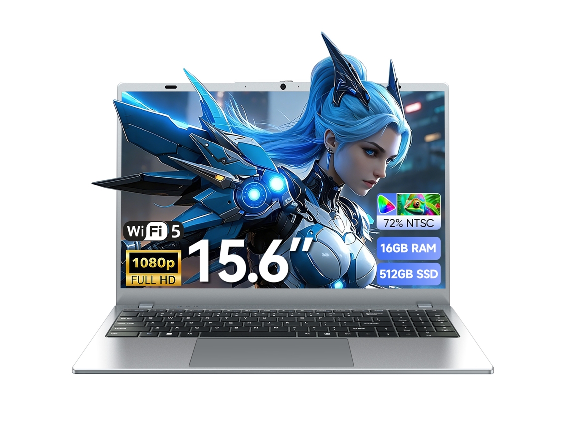 Portátil Vanwin de 15,6 pulgadas, procesador Intel® Pentium® Gold 6500y de 3,4 GHz, 16 GB de RAM, SSD de 512 GB, ratón Vanwin.