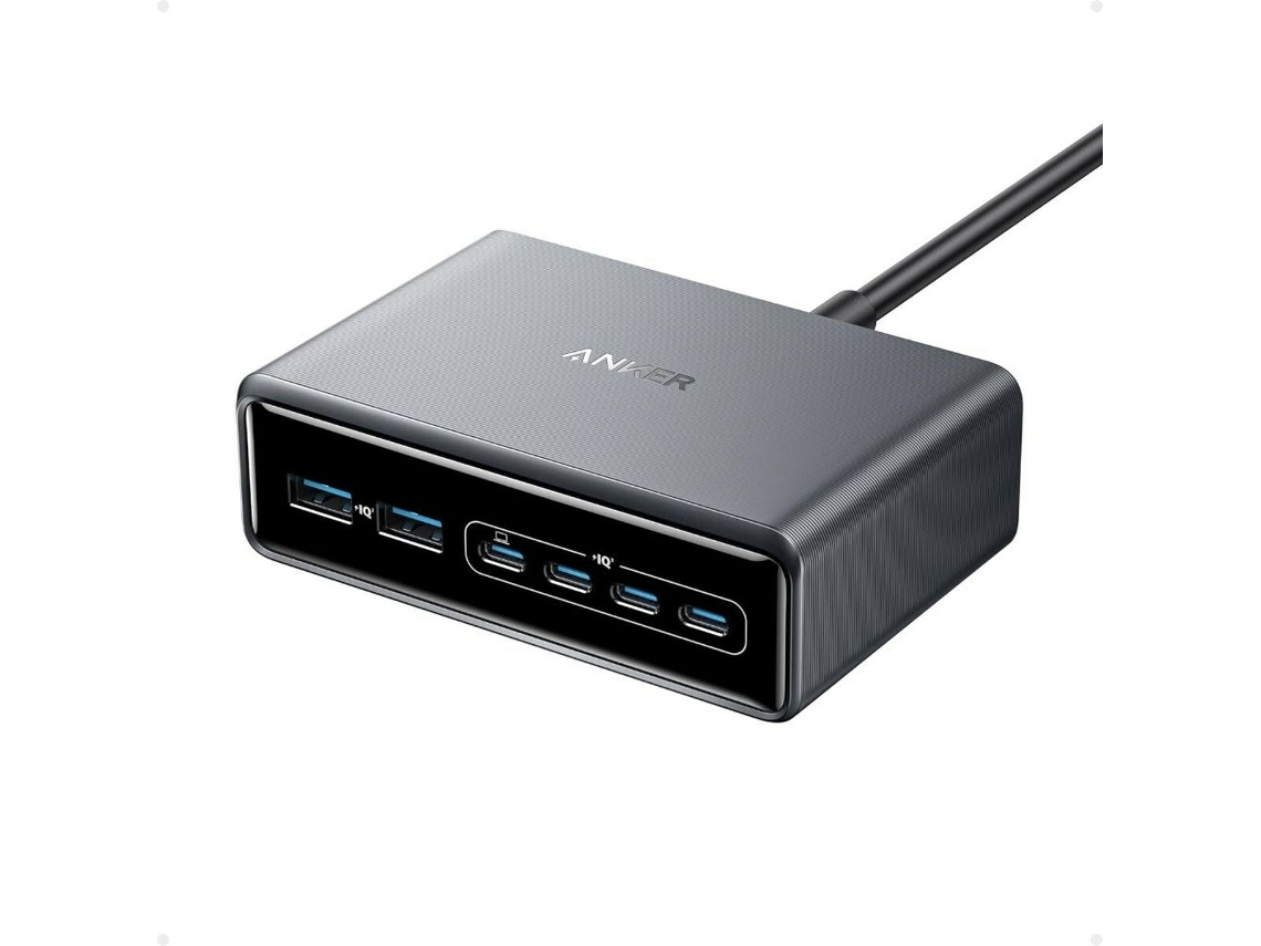 Base de carga ANKER Prime GaN (Negro - USB-C x 4 - Enchufe EU)