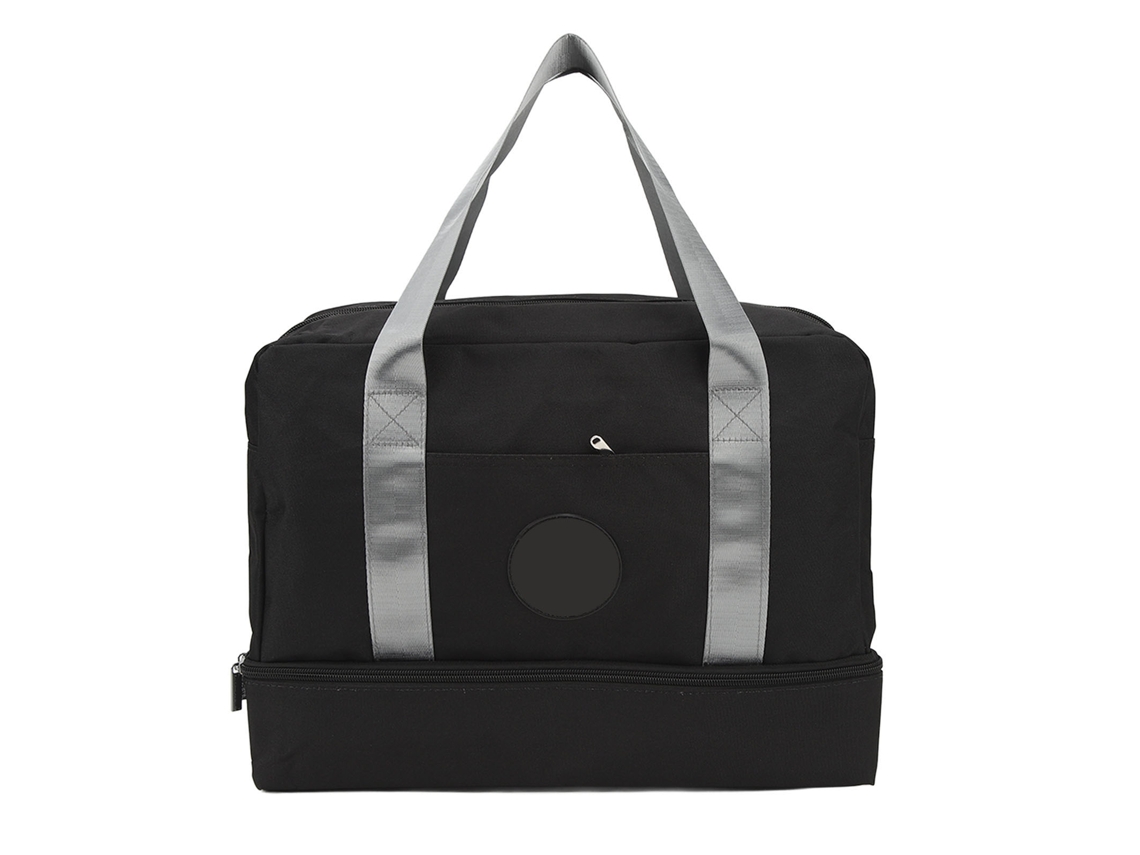 Bolsa de gimnasio ligera e impermeable, para uso en seco y húmedo, color negro.
