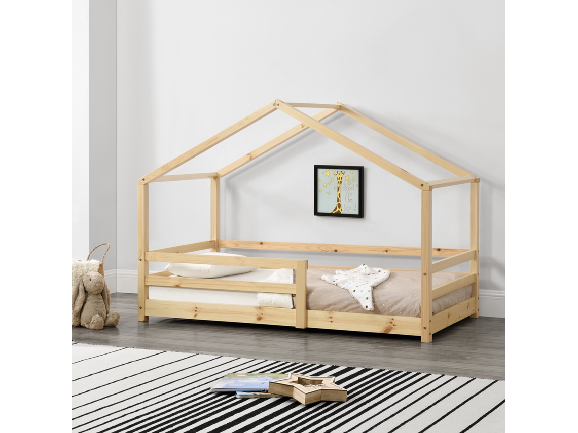 Estructura de Cama Infantil [EN.CASA] (Beige - Madera - 70x140 cm)