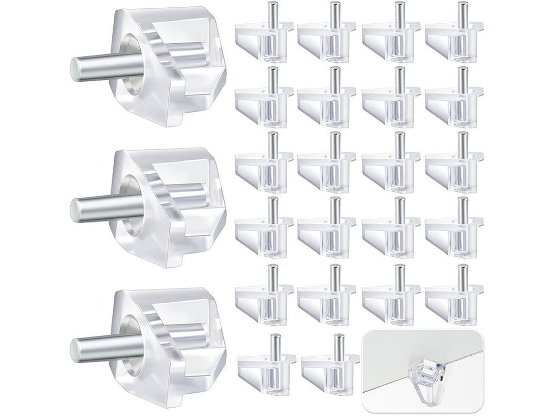 Pegs De Soporte De Estanterías De 3mm O 1/8 Pulgada Plásticos Transparentes Para Muebles (150 Piezas)