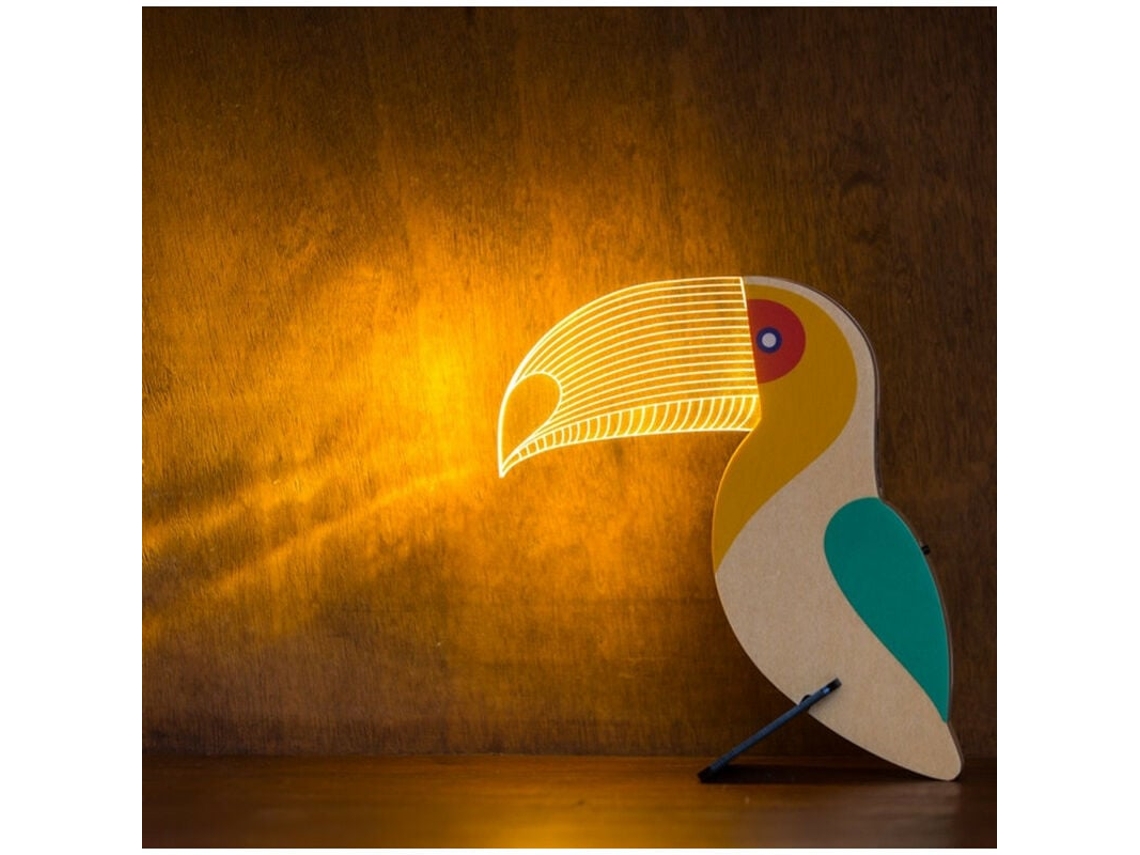Luz nocturna LED 3D de acrílico y madera, decoración de pared para el hogar, lámpara ecológica de madera tallada para decoración del hogar.