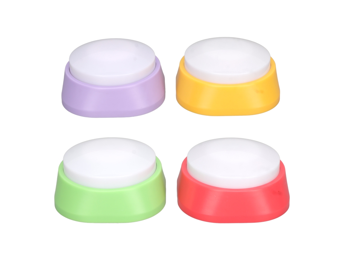 4 Botones Grabables De Voz Multicolor Para Entrenamiento Interactivo Y Comunicación De Mascotas, Botones De Presión Para Perros