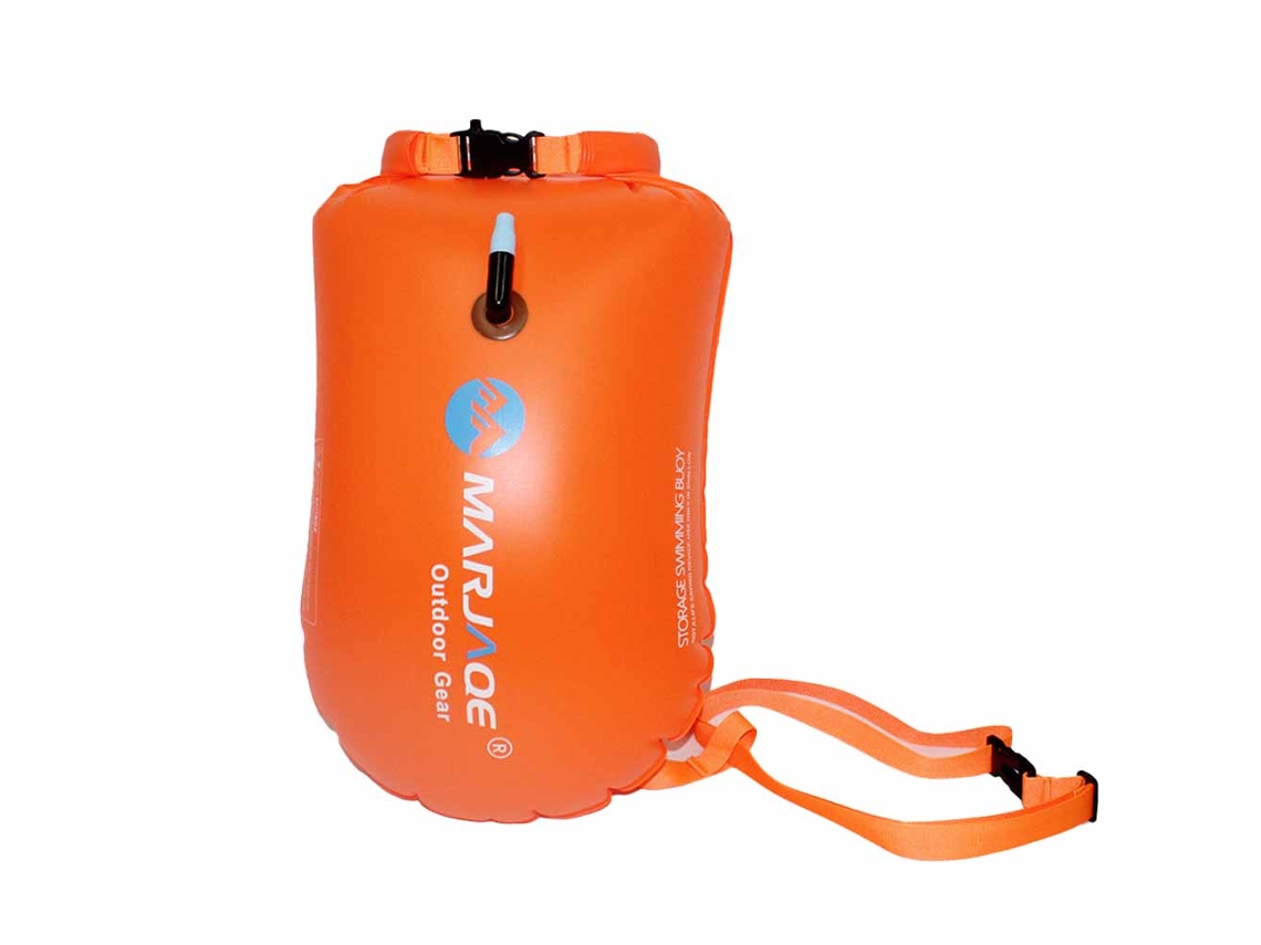 Bolsa seca flotante para natación que mantiene el equipo seco en excursiones de kayak, pesca y rafting.