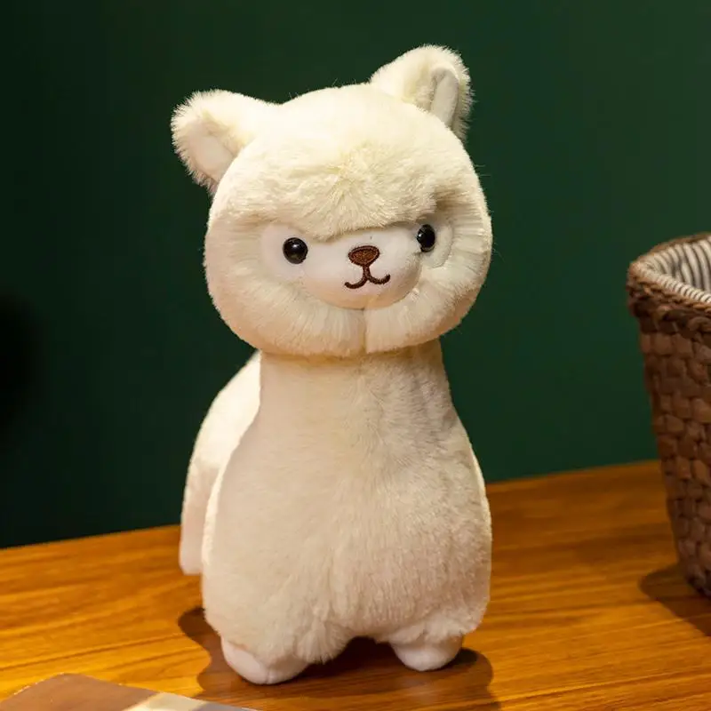 (blanco, 23 Cm) Peluche De Alpaca De Dibujos Animados, Suave Y Cómodo.