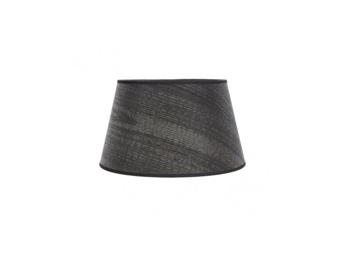 Pantalla Salma E27 Madera Negra 40dx30dx25h Conica Abierta