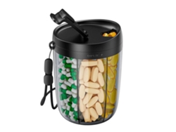Organizador De Pastillas Chrui 6 Vitaminas Anti-mezcla Sin Bpa (negro)