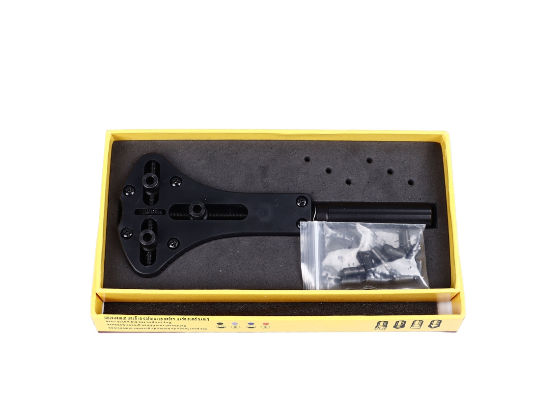 Llave De Apertura Trasera Ajustable E Impermeable Para Reparación De Relojes, Color Negro, 18-38 Mm.