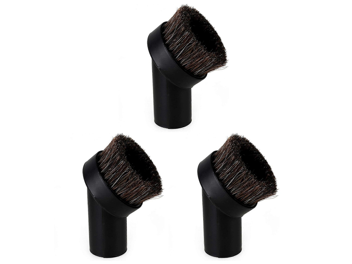 3pcs 32mm Round Dust Brush, Black Horse Hair 25mm Vacuum Cleaner Attachment Replacement