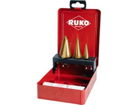 Juego de Taladro de Placa RUKO Hss-Tin (Taladro Nº 1, 2 y 3 )