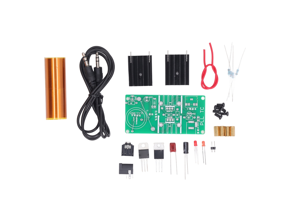 Kit de mini altavoz de plasma 2026 con bobina musical y transmisión inalámbrica, proyecto de soldadura DIY, 15 W, 15 V, 24 V CC.