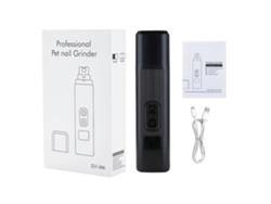 Lima de uñas para mascotas con 2 velocidades, pantalla digital, recargable y con luz. MDUG (negra)