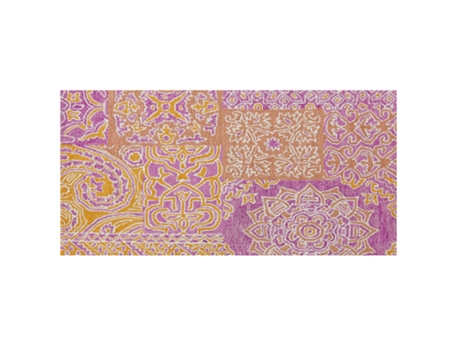 Alfombra de lana rosa/amarillo mostaza 80 x 150 cm BELIANI Avanos
