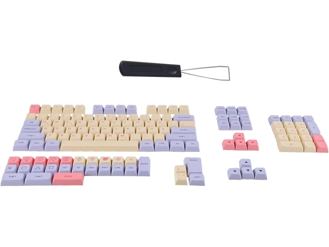 Teclas alemanas 136 XDA de altura para teclado mecánico 61/64/68/75/82/84/87/96/98/100/104/108 SFUSHOS