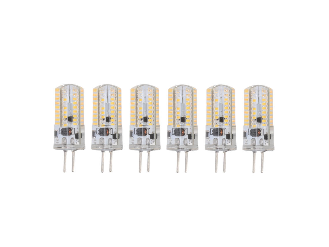 2026-6 Piezas Bombillas Led Gy6.35 5w Ac 12v Blanco Cálido 2700-3000k 500lm 72led Para Hogar Oficina