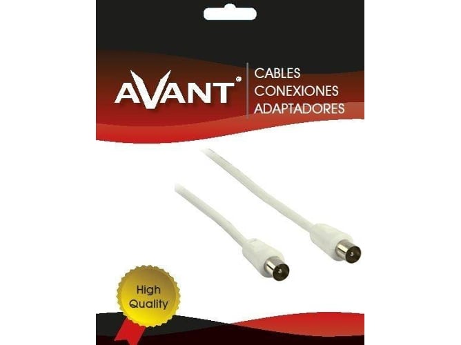 Cable de Antena AVANT CONNECT 9.5 TV Macho a TV Macho (3m - Blanco)