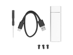 Baoj-2026caja Externa Ssd Usb C M.2 Ngff De Metal Com Transferência Rápida Usb 3.1 10gbps Para Computador Prata (sem Disco Rígido)