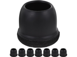 24 Protectores De Patas De Silla De Tpe Negro, Duraderos.