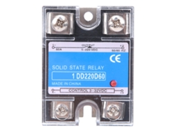 Relé De Estado Sólido (ssr) De Cc. Entrada: 3-32 V Cc. Salida: 5-220 V Cc. Control: 60 A. Incluye Indicador Led Y Placa Disipadora De Calor.