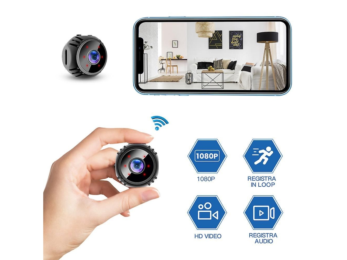 Cámara Hd 1080p Con Sensor Y Visión Nocturna, Con Envío De Datos En Tiempo Real Al Teléfono Móvil.