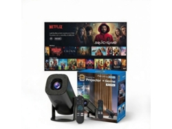 Miniproyector portátil Szsmart P30u, Android 11, 2 GB + 8 GB, Wi-Fi 6, corrección trapezoidal automática, 4K 240p ANSI, con 2 gamepads y 36 000 juegos retro (720p nativo)