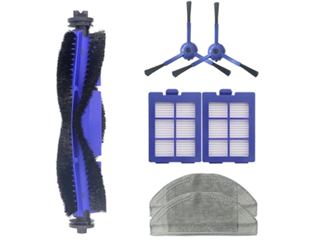 Para eufy x8 sweeper 1 escova principal + 2 escovas laterais + 2 filtros, 2 esfregões