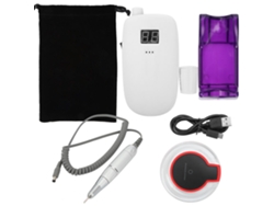 KKML - Máquina portátil inalámbrica USB para lijar y pulir uñas, taladro para uñas de 35000 rpm, color blanco.