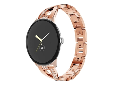 Pulsera de Acero de Lujo para Google Pixel Watch Oro Rosa VEANXIN