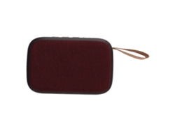 Altavoz Bluetooth Inalámbrico Recargable Portátil De 300 Mah Con Micrófono Para Fiestas, Playa Y Camping - Rojo