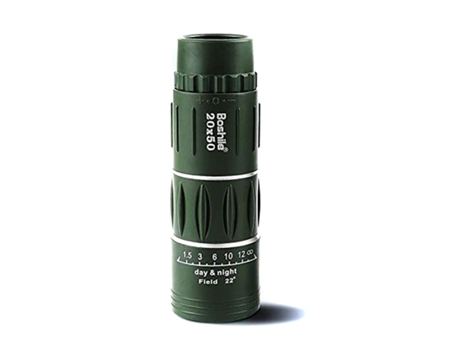 Monoculo Boshile telescopio 20x50 Prismaticos Zoom monocular estuche verde