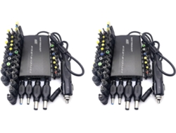 Juego De 2 Regletas Cargadoras Universales Para Coche De 12 V Y 24 A, Con Batería Externa Usb De 100 W Y 5 A.