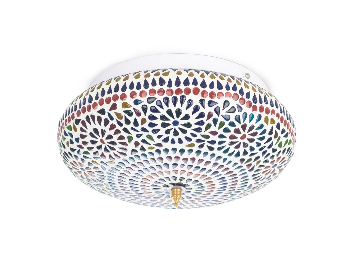Aplique de Techo SIGNES GRIMALT Blanco Azul Vidrio Cristal 26x12x26 cm