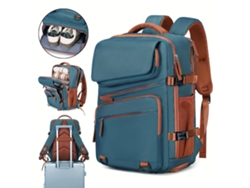 Mochila para mujer con bolsa para zapatos y compartimento para portátil de 15,6", múltiples bolsillos para viajes, verde oscuro, Hexinyigjly