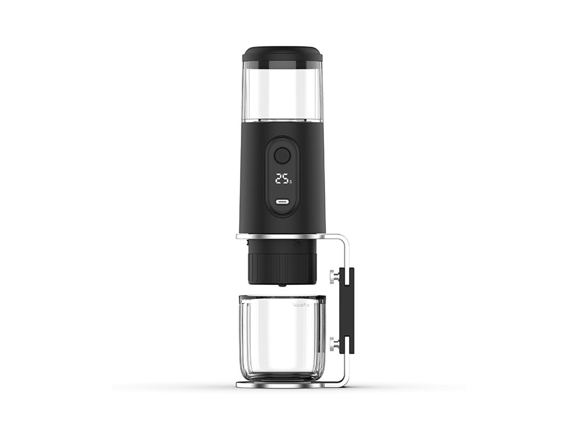 Cafetera expreso eléctrica portátil Chrui, 19 bares de presión para café molido y cápsulas Nespresso (negra)