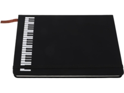 Cuaderno De Piano A5 Negro De Tapa Dura Con Bolsillos