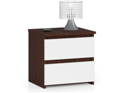 Mesita de Noche Akord Wengué AKORD FURNITURE FACTORY Blanco (40x40x35cm)