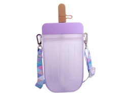 Botella de agua portátil ELECTVAULT1 con forma de paleta de helado para uso en exteriores.
