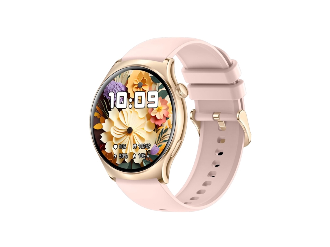 Reloj Inteligente para Mujer Responder/Hacer Llamadas Pantalla Amoled 1 43'' Siempre Activo Resistente al Agua con Más de 100 Modos Deportivos Moni YEMAESRE