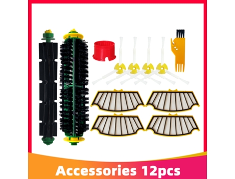 Kit de repuesto de rueda giratoria con filtro Hepa de cepillo principal para iRobot Roomba serie 500 520 529 530 540 550 560 Aspiradora Robótica