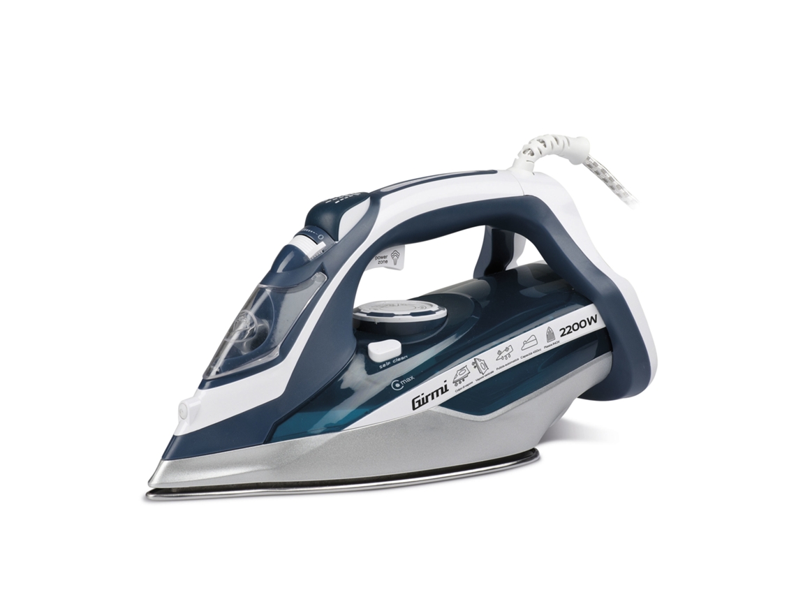 ST60 Plancha vapor-seco Suela de acero inoxidable 220 W Azul, Plata, Blanco GIRMI