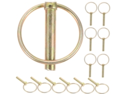 Kit De 16 Pasadores De Seguridad De Hierro Galvanizado De 10x50 Mm Con Anillo, Juego De