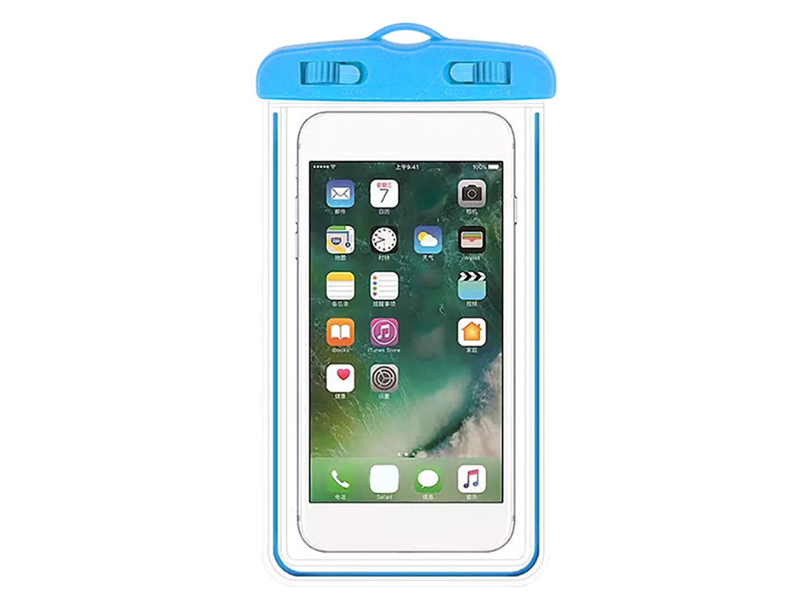 2026-bolsa Seca Impermeable Para Teléfono Móvil Transparente Luminosa Universal Pvc 20cm Azul Para Natación Buceo