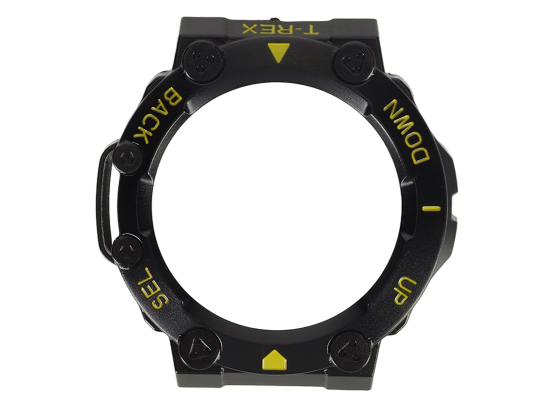 Funda protectora tipo bumper para Amazfit T Rex 2, antigolpes, negra y amarilla